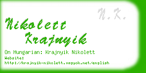 nikolett krajnyik business card